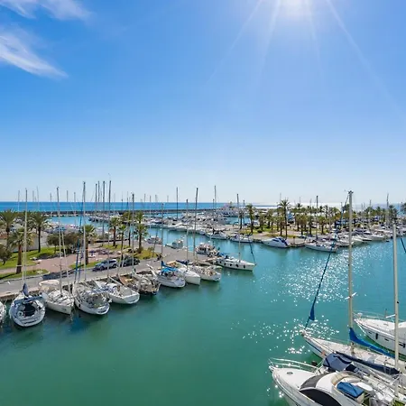 Malaga Puerto De En La Primera Isla Con Piscina Y Parking 3 Vista Al Mar Y Yates Lejlighed *